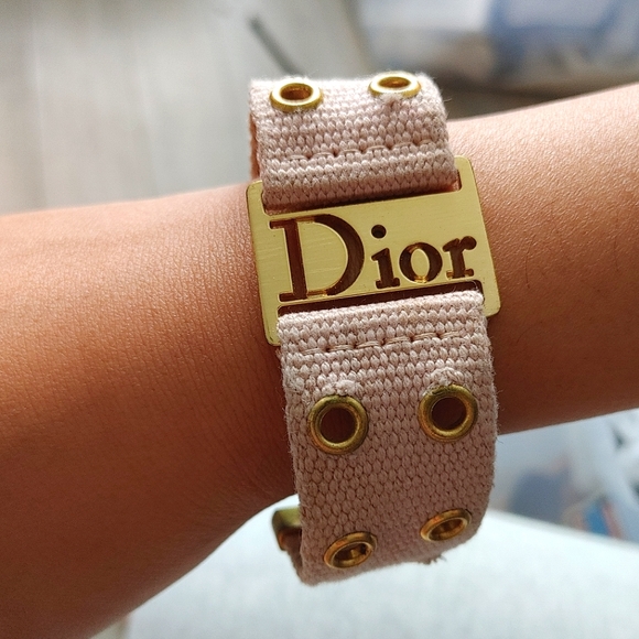 Christian Dior Canvas & Gold Hardware Bracelet - Picture 2 of 16